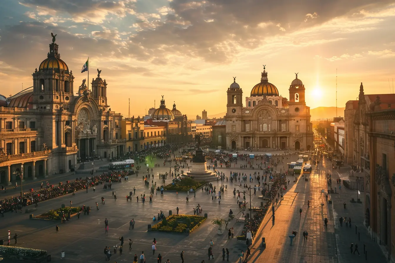 Mexico City market food hall with dried chiles, fresh produce and corn masa — Mexico food allergy travel guide